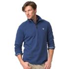 Big & Tall Chaps Classic-fit Ribbed Quarter-zip Mockneck Pullover, Men's, Size: Xl Tall, Blue