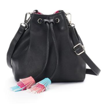 Candie's&reg; Lincoln Bucket Bag, Women's, Black