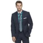 Men's Apt. 9&reg; Premier Flex Slim-fit Black Suit Coat, Size: 38 Short, Blue (navy)