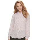Women's Elle&trade; Chiffon Blouse, Size: Small, Light Pink