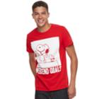 Men's Peanuts Snoopy Weekend Goals Tee, Size: Large, Brt Red