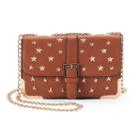 Kiss Me Couture Star Studded Crossbody Bag, Women's, Brown