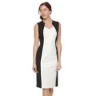 Women's Sharagano Colorblock Midi Sheath Dress, Size: 6, Grey Other