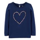 Girls 4-12 Carter's Jewel Heart Graphic Tee, Size: 4-5, Blue