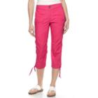 Women's Caribbean Joe Military Capris, Size: 8, Red Other