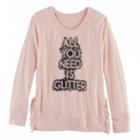 Girls 7-16 & Plus Size So&reg; Ruffle Sweater, Size: 20 1/2, Brt Pink