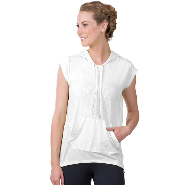 Women's Soybu Capetown Cap Sleeve Hoodie, Size: Xl, White
