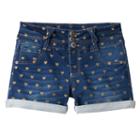 Girls Plus Size So&reg; Braided Belt Loop High-waist Jean Shorts, Girl's, Size: 12 1/2, Med Blue