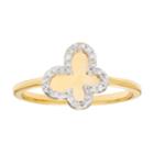10k Gold 1/10 Carat T.w. Diamond Butterfly Ring, Women's, Size: 6.50, White