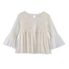 Girls 7-16 American Girl Tiered Tulle & Lace Top, Size: Medium, Natural