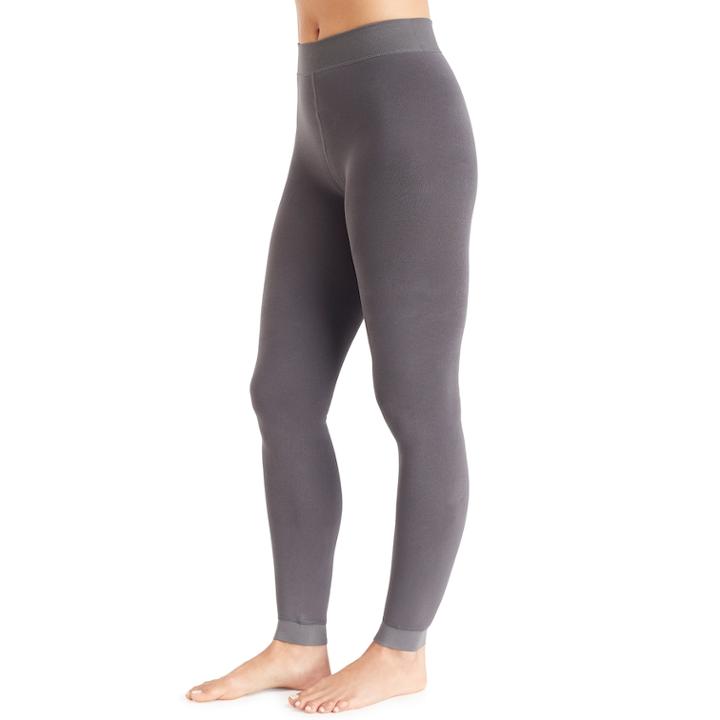 Women's Cuddl Duds Ultra Plush Leggings, Size: Medium, Grey (charcoal)