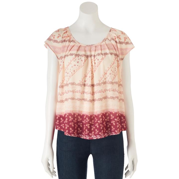 Women's Lc Lauren Conrad Pleated Top, Size: Xs, White