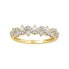 10k Gold 1/2 Carat T.w. Diamond Twist Ring, Women's, Size: 6, White