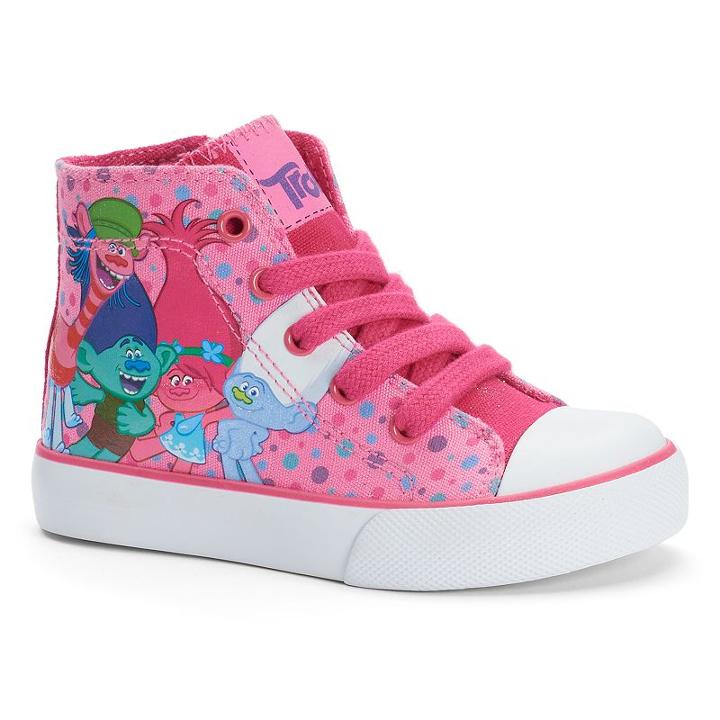 Dreamworks Trolls Toddler Girls' High-top Sneakers, Girl's, Size: 12, Pink
