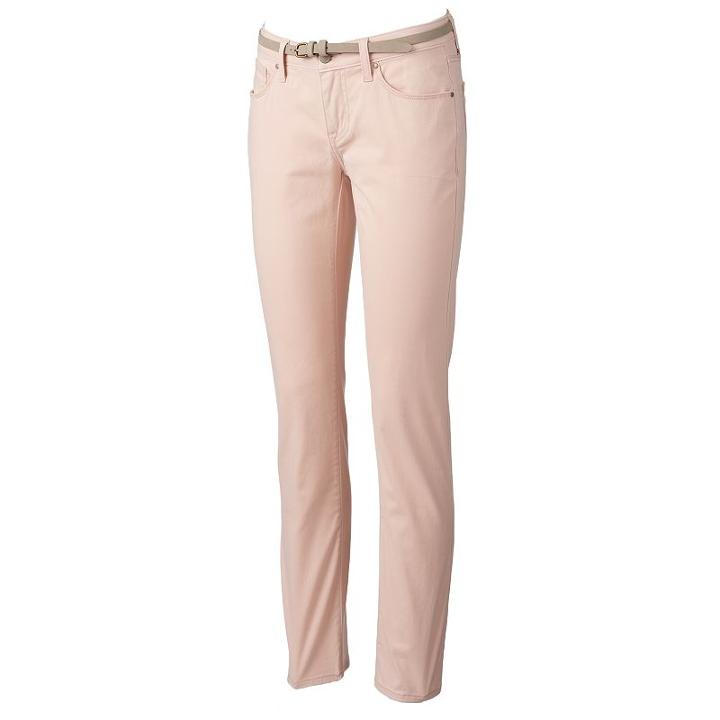 Women's Apt. 9&reg; Curvy Fit Sateen Straight-leg Pants, Size: 16, Pink