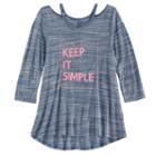 Girls 7-16 So&reg; 3/4-sleeve Strappy Legging Tee, Size: 12, Blue