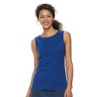 Women's Croft & Barrow&reg; Essential Tank, Size: Xs, Dark Blue