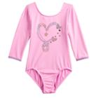 Girls 4-14 Jojo Siwa Heart Dance Leotard By Danskin, Size: Medium, Dark Pink