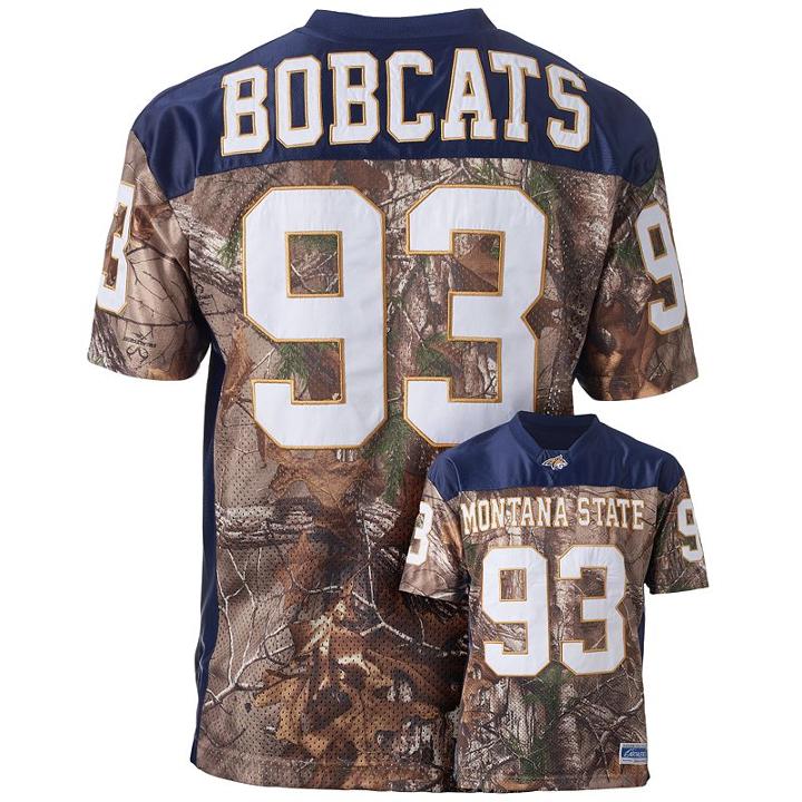 Men's Montana State Bobcats Game Day Realtree Camo Jersey, Size: Xxl, Brown