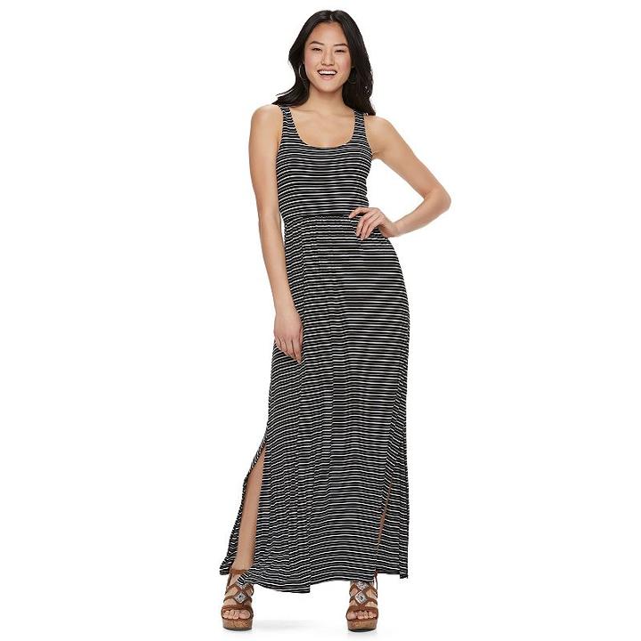 Juniors' So&reg; Crossback Maxi Dress, Girl's, Size: Xs, Black