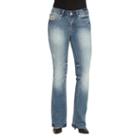 Women's Seven7 Distressed Slim Bootcut Jeans, Size: 8, Light Blue
