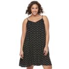 Juniors' Plus Size So&reg; Print Swing Dress, Girl's, Size: 2xl, Black