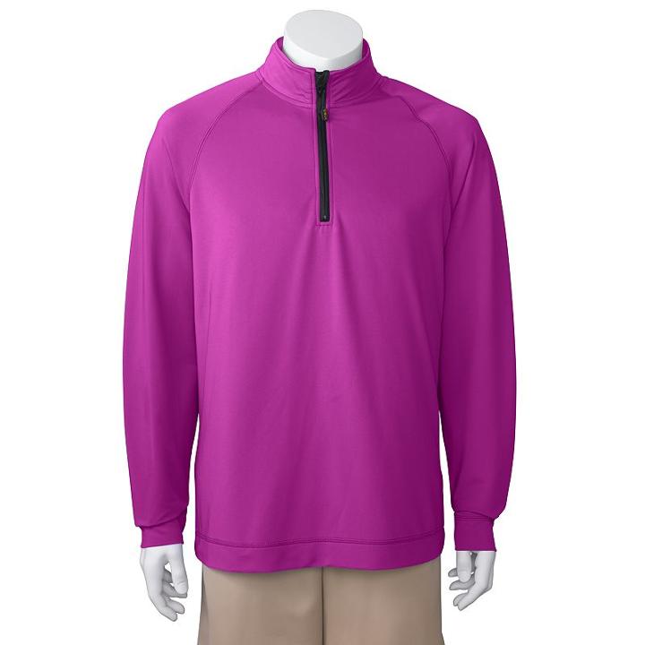 Men's C-buk By Cutter And Buck Half-zip Raglan Performance Pullover, Size: Small, Purple