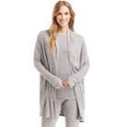 Plus Size Cuddl Duds Soft Knit Wrap Cardigan, Women's, Size: 1xl, Med Grey