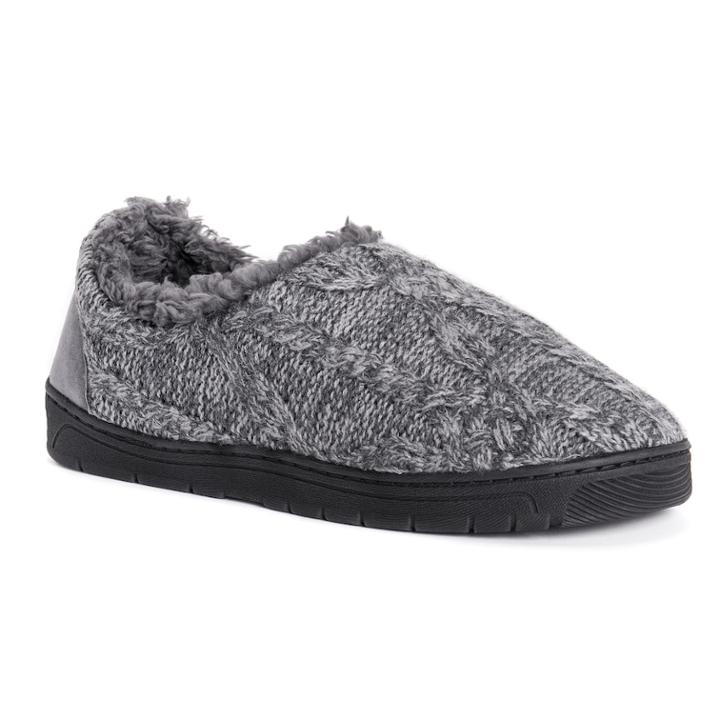 Muk Luks Men's John Slide Slippers, Size: Small, Grey (charcoal)