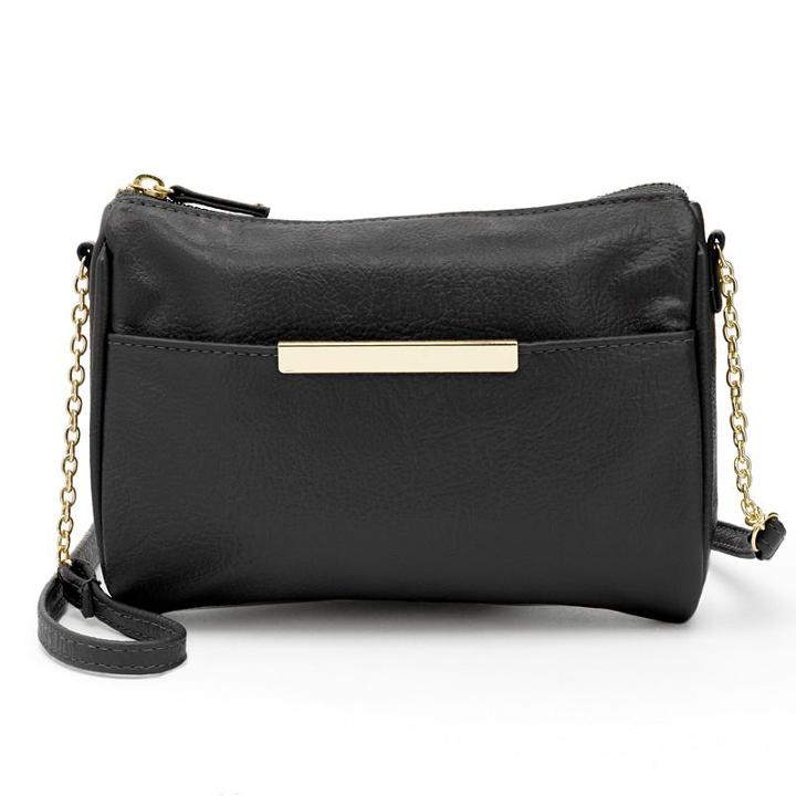 Apt. 9&reg; Olivia Safekeeper Rfid-blocking Crossbody Bag, Women's, Black