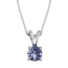 The Regal Collection Tanzanite 14k White Gold Pendant Necklace, Women's, Size: 18, Purple