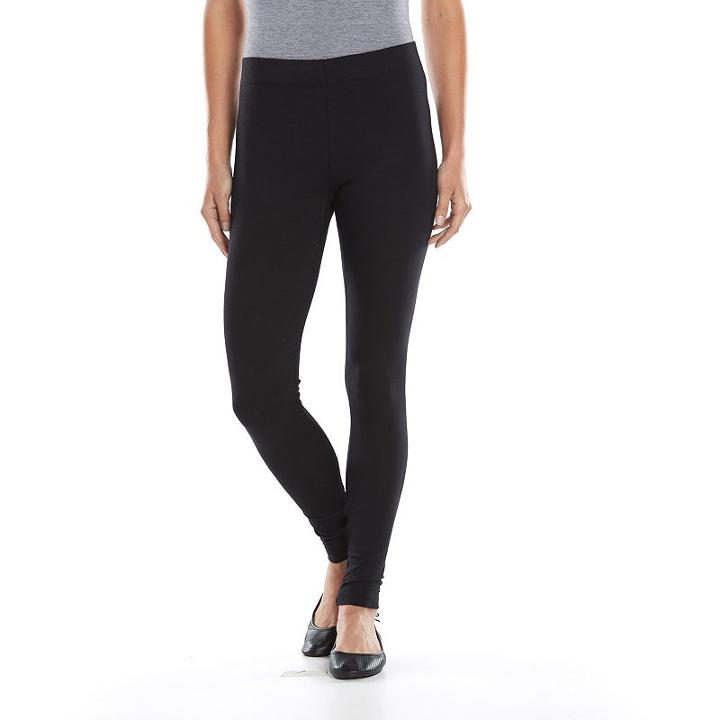Sonoma Goods For Life&trade; Stretch Leggings - Women's, Size: Xs, Black