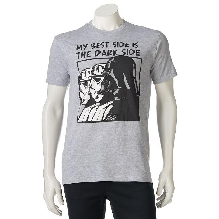 Men's Star Wars Dark Side Tee, Size: Xxl, Light Grey