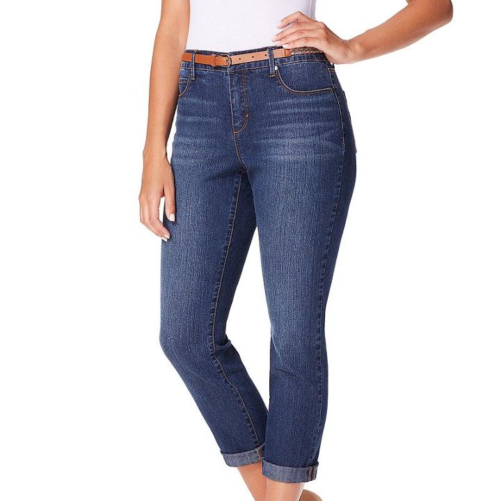 Women's Gloria Vanderbilt Stefania Slim Fit Ankle Jeans, Size: 6, Med Blue