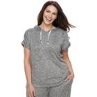 Plus Size Sonoma Goods For Life&trade; Dolman Hoodie, Women's, Size: 1xl, Grey