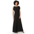 Chaps Chiffon Evening Gown - Women's, Size: 12, Black