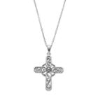 Sentimental Expressions Sterling Silver Prayer Cross Necklace, Women's, Size: 18, Grey