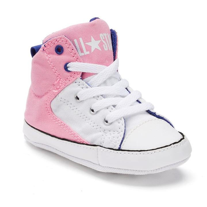 Baby Converse Chuck Taylor All Star First Star High Street Glittery Crib Shoes, Infant Girl's, Size: 3t, Light Pink