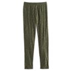 Girls 7-16 Mudd&reg; Patterned Soft Leggings, Size: 10, Dark Green