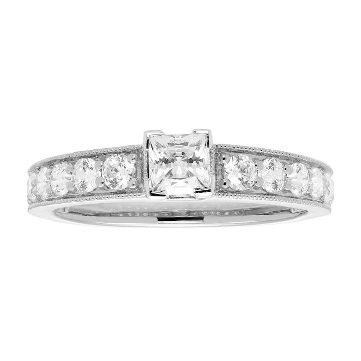 14k Gold 1 Carat T.w. Igl Certified Diamond Princess Cut Engagement Ring, Women's, Size: 6.50, White