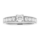 14k Gold 1 Carat T.w. Igl Certified Diamond Princess Cut Engagement Ring, Women's, Size: 6.50, White