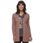 Women's Sonoma Goods For Life&trade; Sparkle Cable Knit Cardigan, Size: Medium, Pink