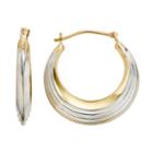 14k Gold-bonded Sterling Silver Hoop Earrings, Women's, Multicolor