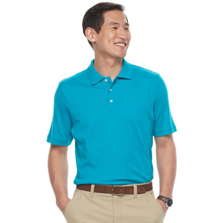 Men's Croft & Barrow&reg; Signature Interlock Polo, Size: Xl, Brt Blue