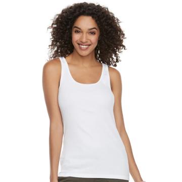 Women's Sonoma Goods For Life&trade; Essential Ribbed Tank, Size: Xs, Natural
