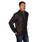 Men's Xray Faux-leather Motor Jacket, Size: Large, Dark Green