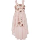 Girls 7-16 Iz Amy Byer Floral High-low Dress With Necklace, Size: 8, Blush