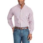 Big & Tall Chaps Classic-fit Gingham Easy-care Button-down Shirt, Men's, Size: 3xb, White