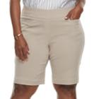 Plus Size Dana Buchman Pull-on Bermuda Shorts, Women's, Size: 1xl, Dark Brown