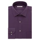 Men's Van Heusen Flex Collar Regular-fit Pincord Dress Shirt, Size: 18 36/37, Drk Purple